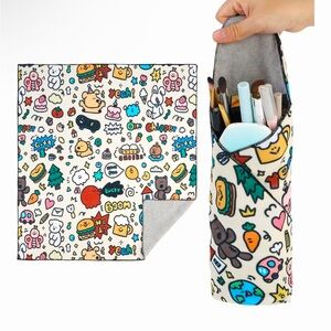 Self adhesive makeup bag